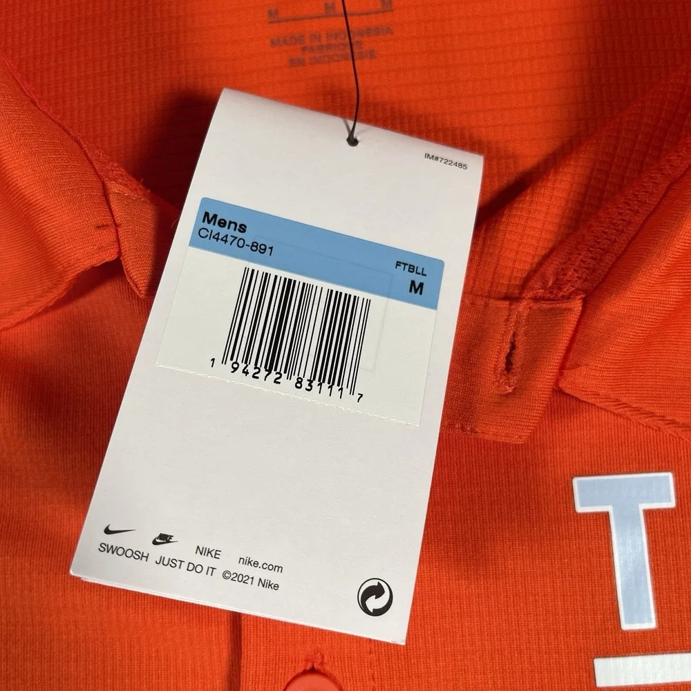 Nike Dri-Fit Franchise Orange Short Sleeve Polo Golf Toca‎ FC Mens Medium